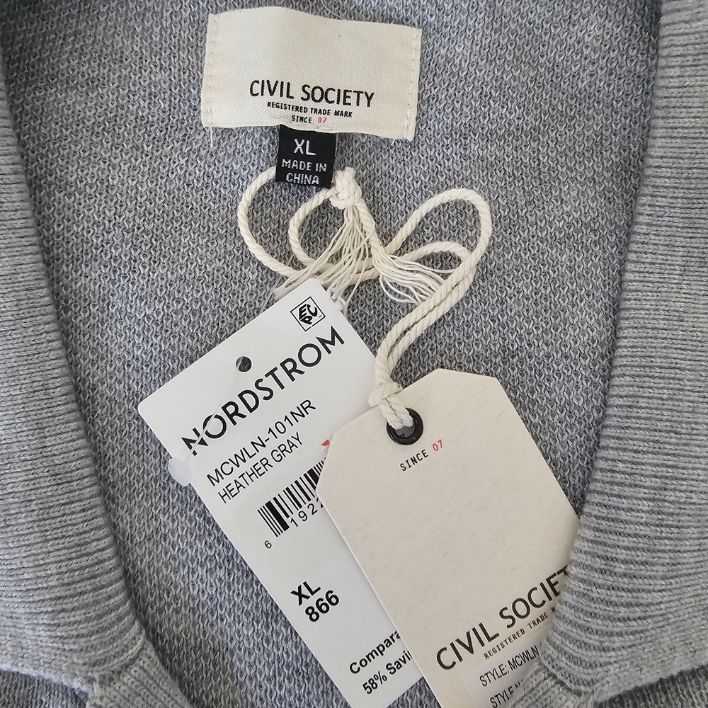 Society Light Gray Cardigan